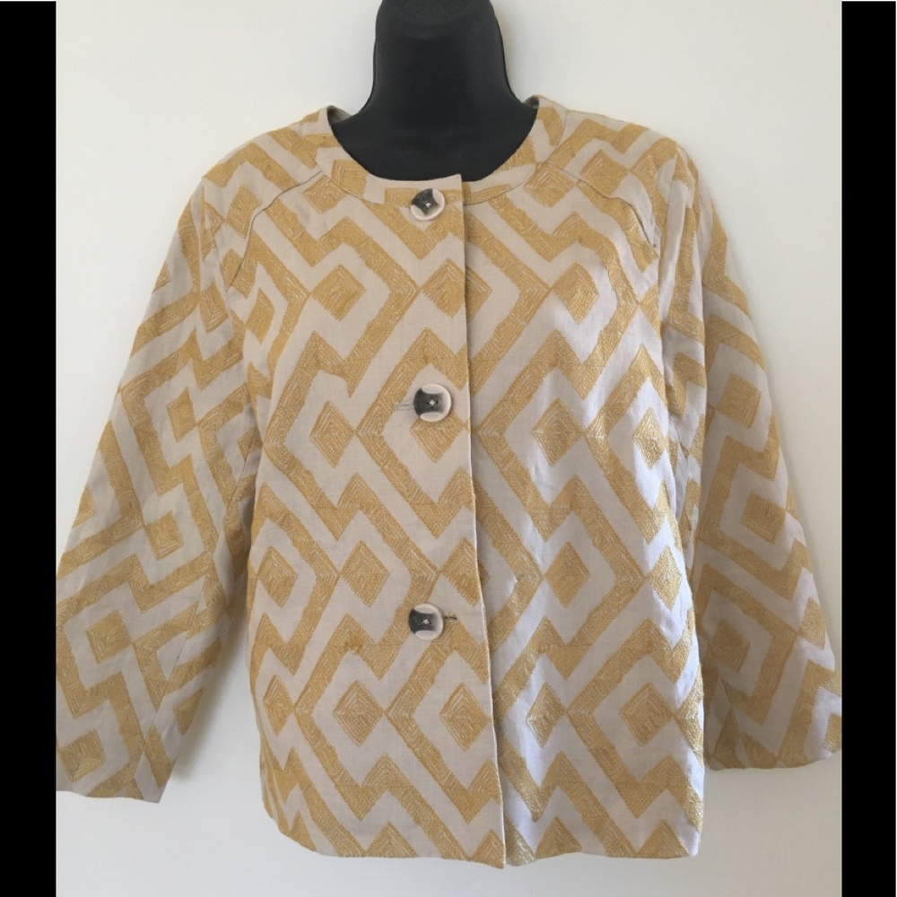 Sigrid Olsen Linen Lined Jacket. - image 1